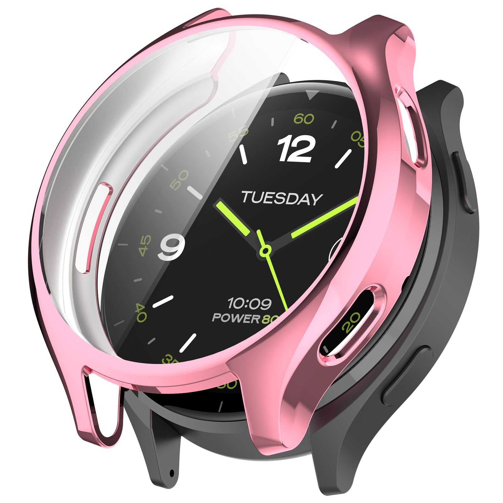 For Xiaomi Watch 2 Electroplated TPU Watch Case Full Coverage Protective Cover - Pink
