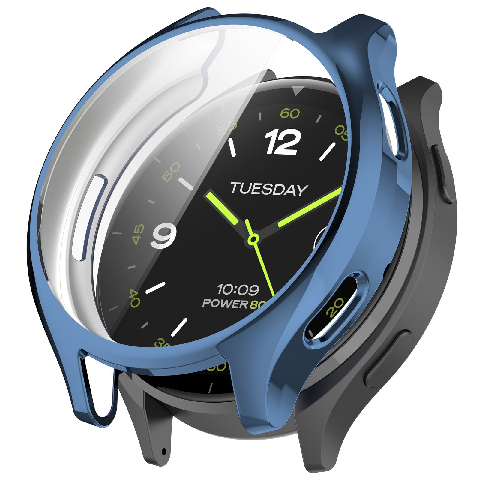 For Xiaomi Watch 2 Electroplated TPU Watch Case Full Coverage Protective Cover - Blue
