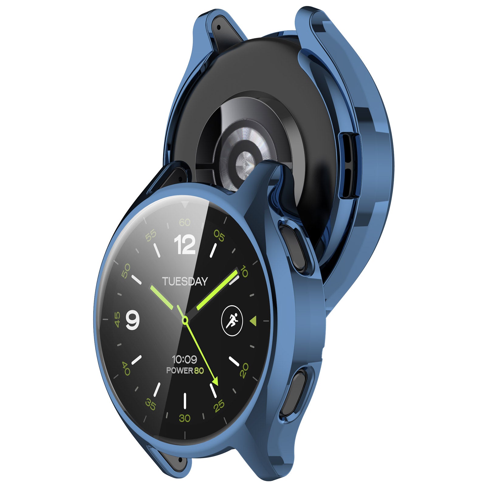 For Xiaomi Watch 2 Electroplated TPU Watch Case Full Coverage Protective Cover - Blue
