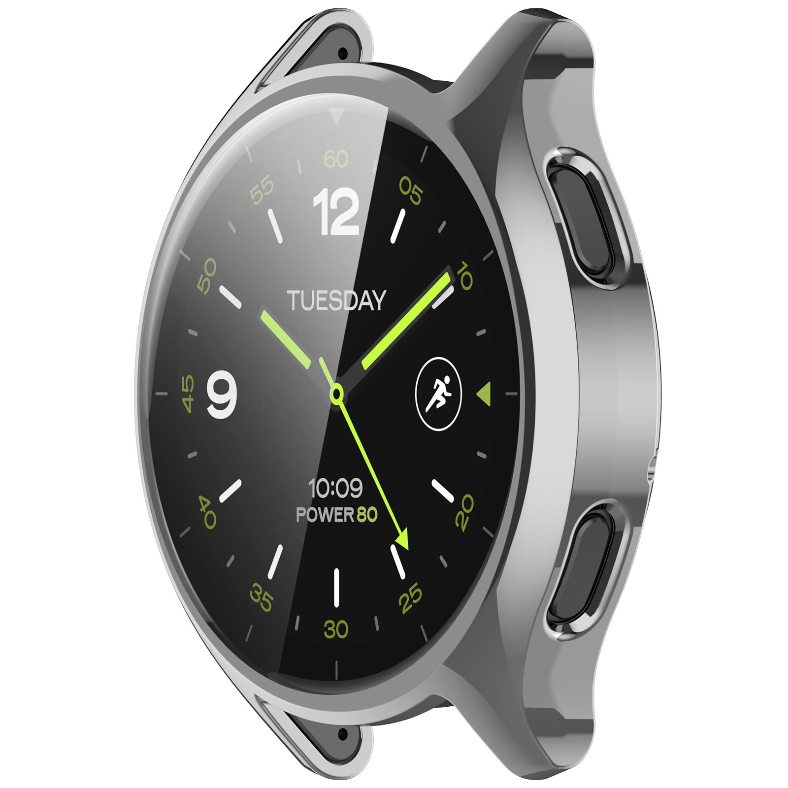For Xiaomi Watch 2 Electroplated TPU Watch Case Full Coverage Protective Cover - Silver