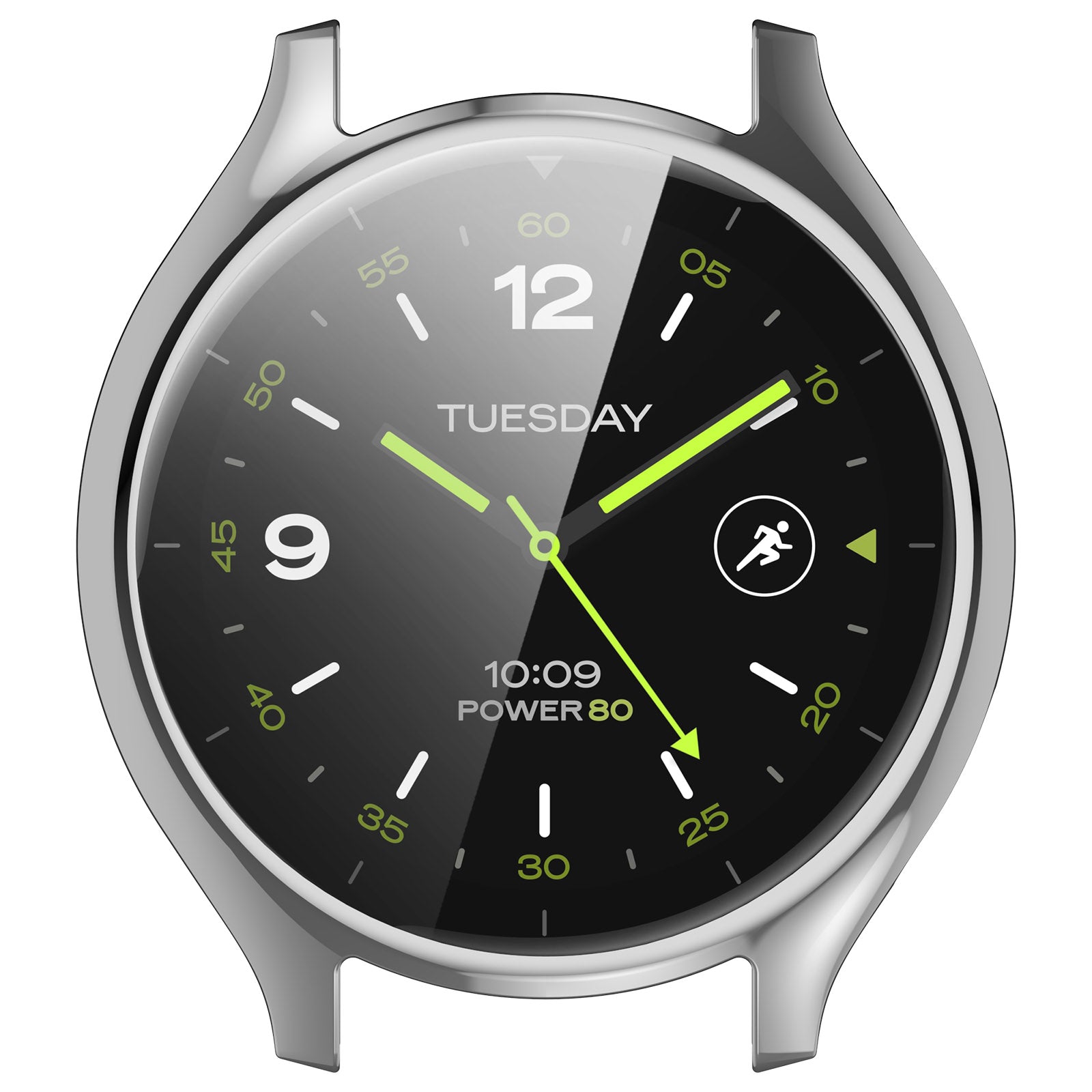 For Xiaomi Watch 2 Electroplated TPU Watch Case Full Coverage Protective Cover - Silver