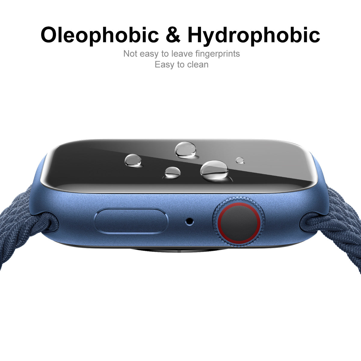 for Apple Watch Series 7 / 8 41mm 5Pcs / Pack Full Coverage Full Glue Curved Hot Bending Scratch-Resistant Tempered Glass Screen Protector - Black Edges