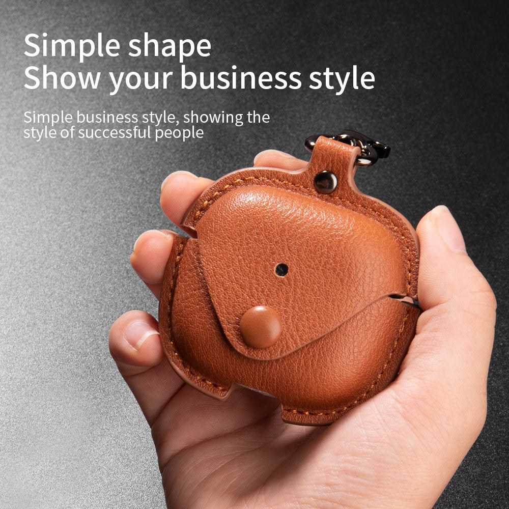 Compatible With  AirPods 5 / 4 Charging Case Cover PU Leather+PC Earbuds Protective Case - Black