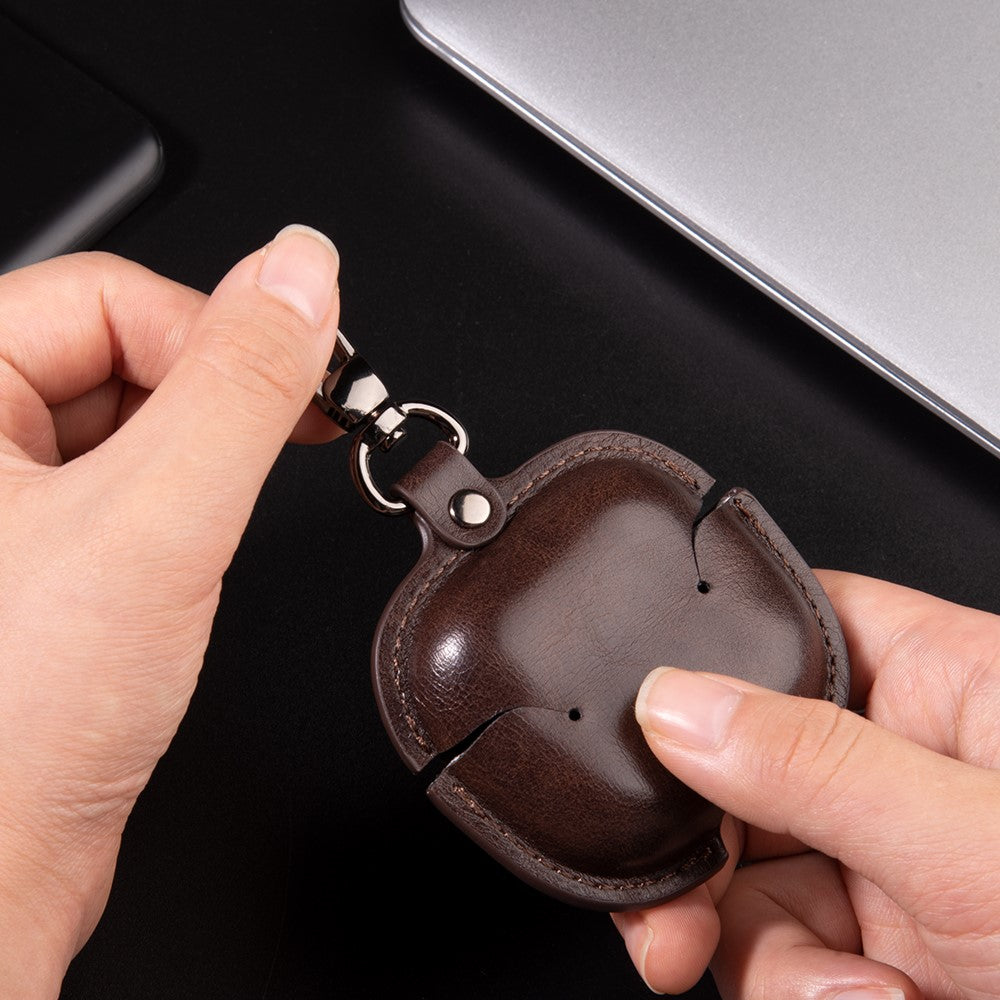 Compatible With  AirPods 5 / 4 Charging Case Cover PU Leather+PC Earbuds Protective Case - Black