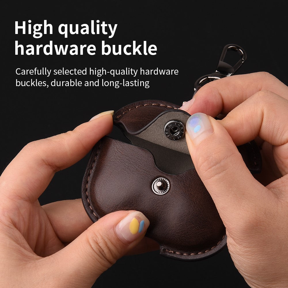 Compatible With  AirPods 5 / 4 Charging Case Cover PU Leather+PC Earbuds Protective Case - Red