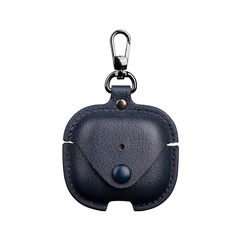 Compatible With  AirPods 5 / 4 Charging Case Cover PU Leather+PC Earbuds Protective Case - Blue