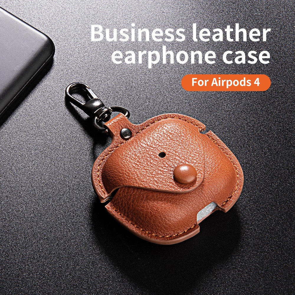 Compatible With  AirPods 5 / 4 Charging Case Cover PU Leather+PC Earbuds Protective Case - Blue