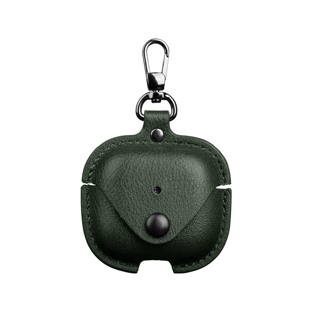 Compatible With  AirPods 5 / 4 Charging Case Cover PU Leather+PC Earbuds Protective Case - Green