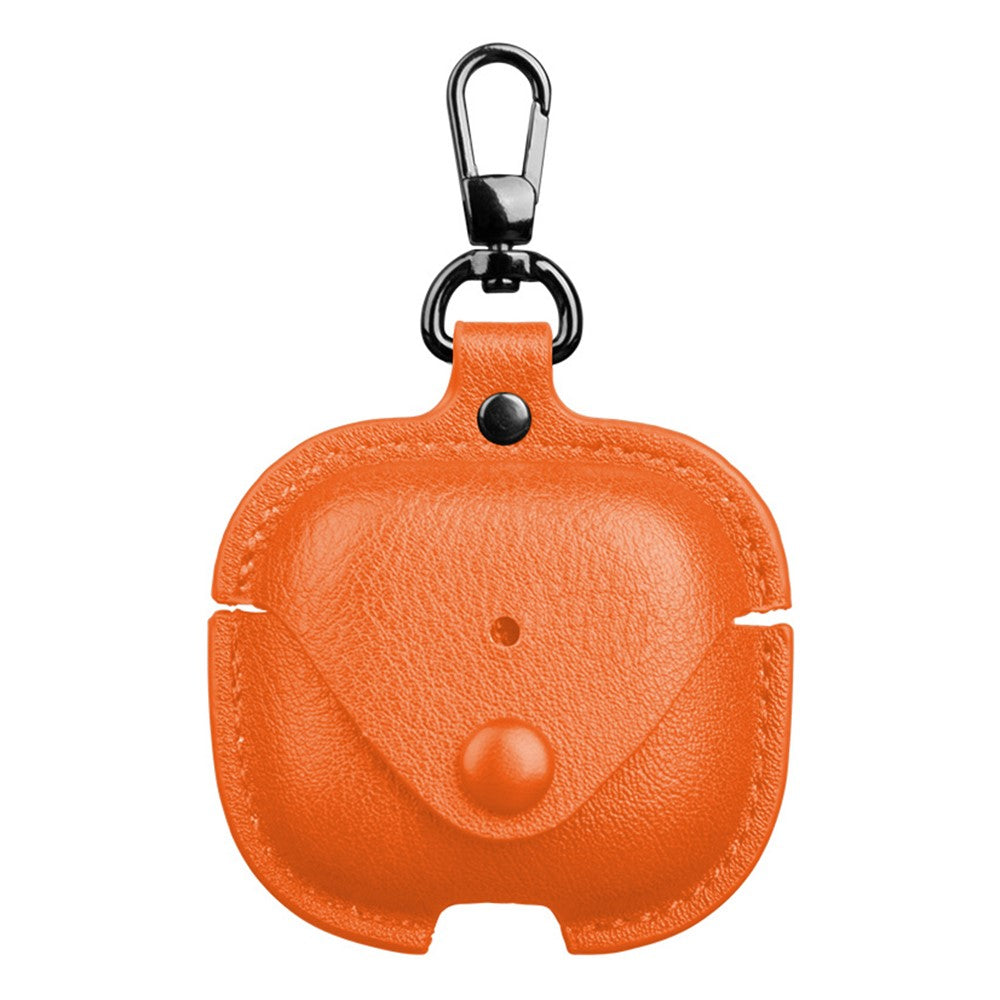Compatible With  AirPods 5 / 4 Charging Case Cover Leather+PC Earbuds Protective Case - Orange