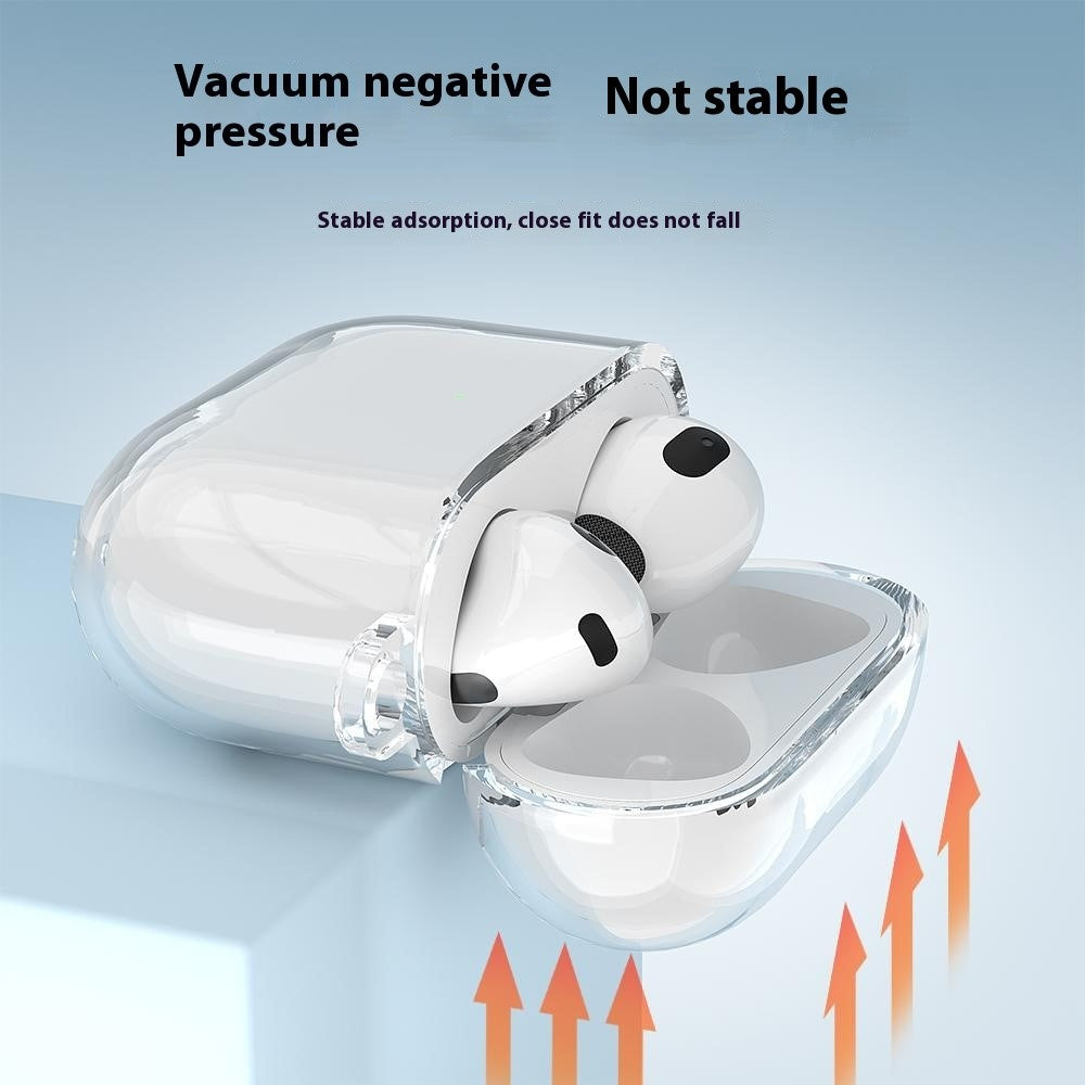 Compatible With  AirPods 5 / 4 Earphone Case TPU Shockproof Clear Protective Cover with Keychain