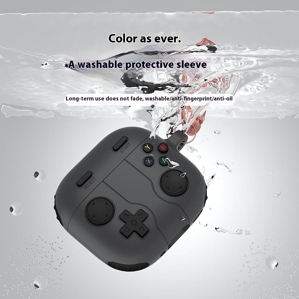 Compatible With  AirPods 5 / 4 Case Game Console Shape Earphones Silicone Shell with Carabiner - Dark Grey