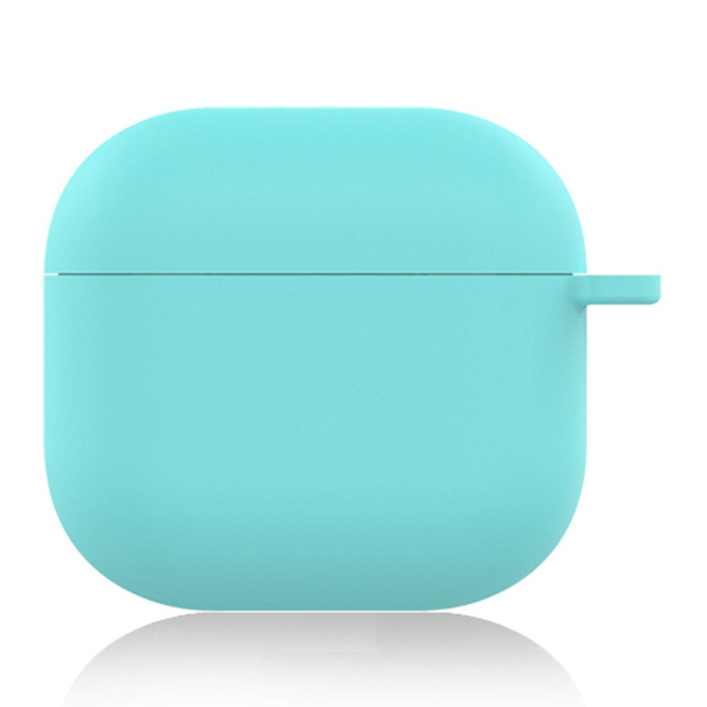 Compatible With  AirPods 5 / 4 Silicone Case Soft Wireless Earbud Organizer Cover Thickness 1.5mm with Carabiner - Mint Green
