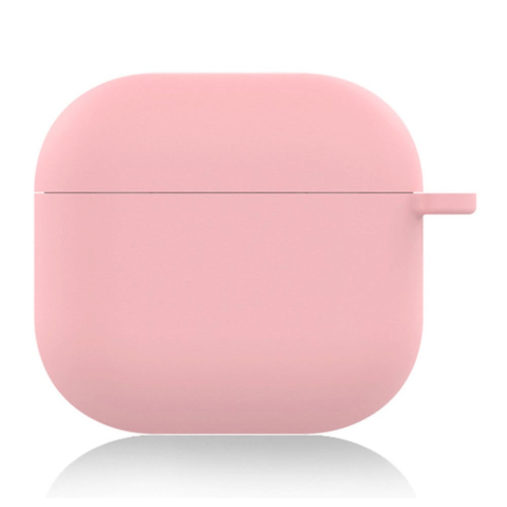 Compatible With  AirPods 5 / 4 Silicone Case Soft Wireless Earbud Organizer Cover Thickness 1.5mm with Carabiner - Light Pink
