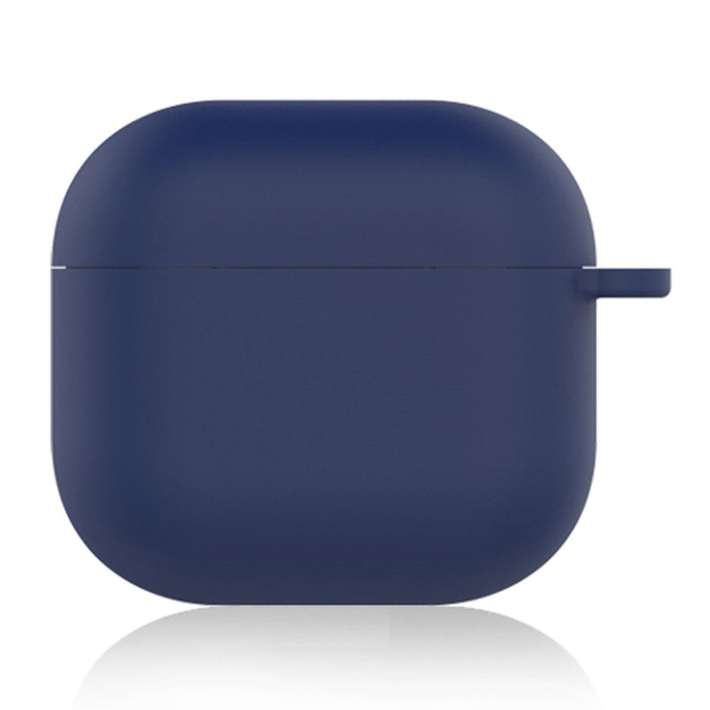 Compatible With  AirPods 5 / 4 Silicone Case Soft Wireless Earbud Organizer Cover Thickness 1.5mm with Carabiner - Dark Blue