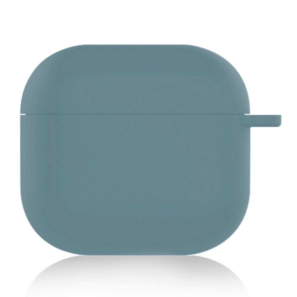 Compatible With  AirPods 5 / 4 Silicone Case Soft Wireless Earbud Organizer Cover Thickness 1.5mm with Carabiner - Midnight Green