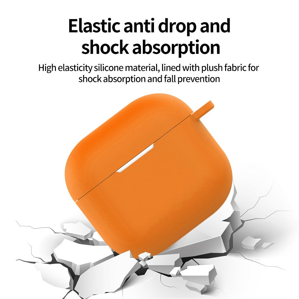 Compatible With  AirPods 5 / 4 Silicone Case Integrated Bluetooth-compatible Earbuds Protective Cover with Hook - Black