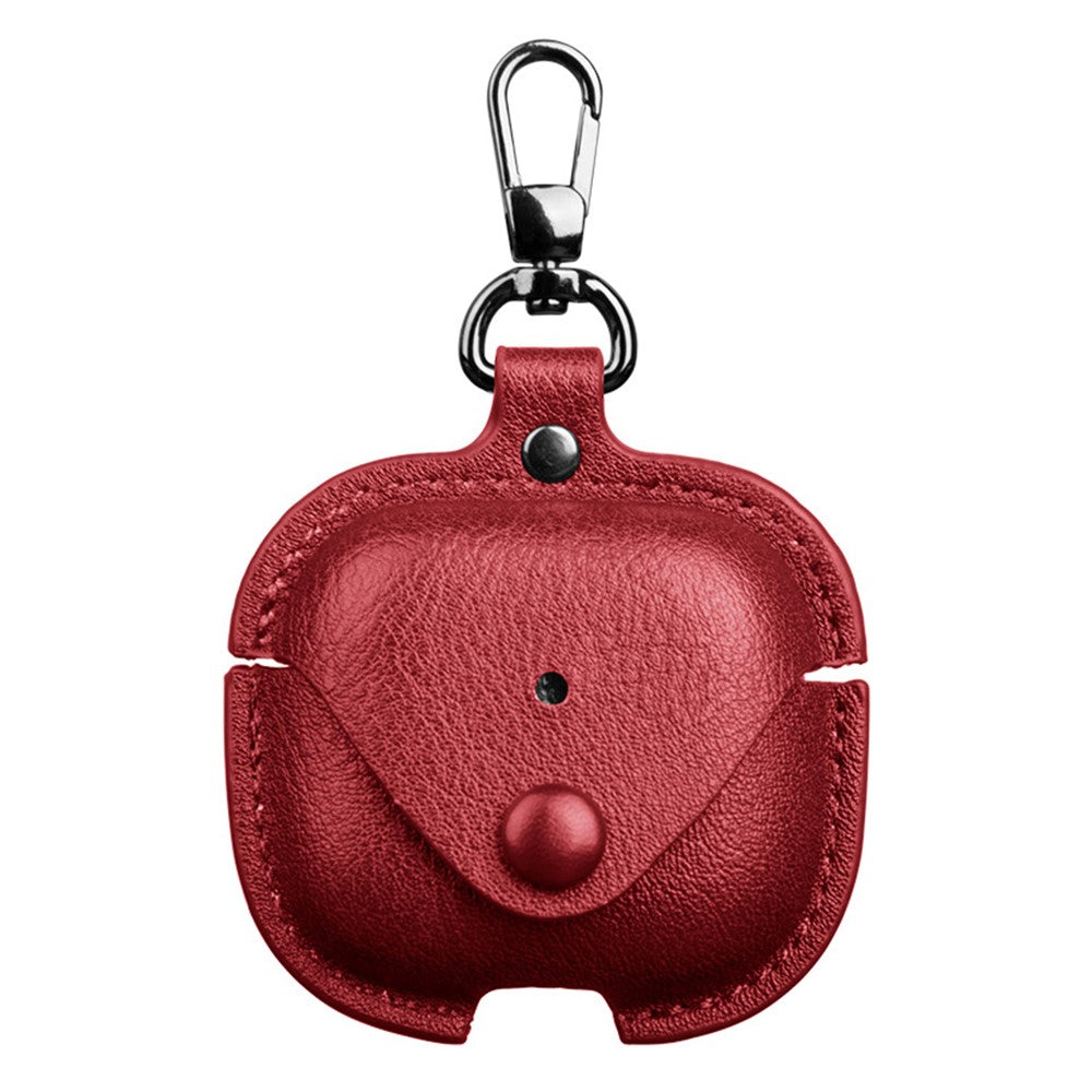 Compatible With  AirPods 5 / 4 Charging Case Cover Leather+PC Earbuds Protective Case - Red
