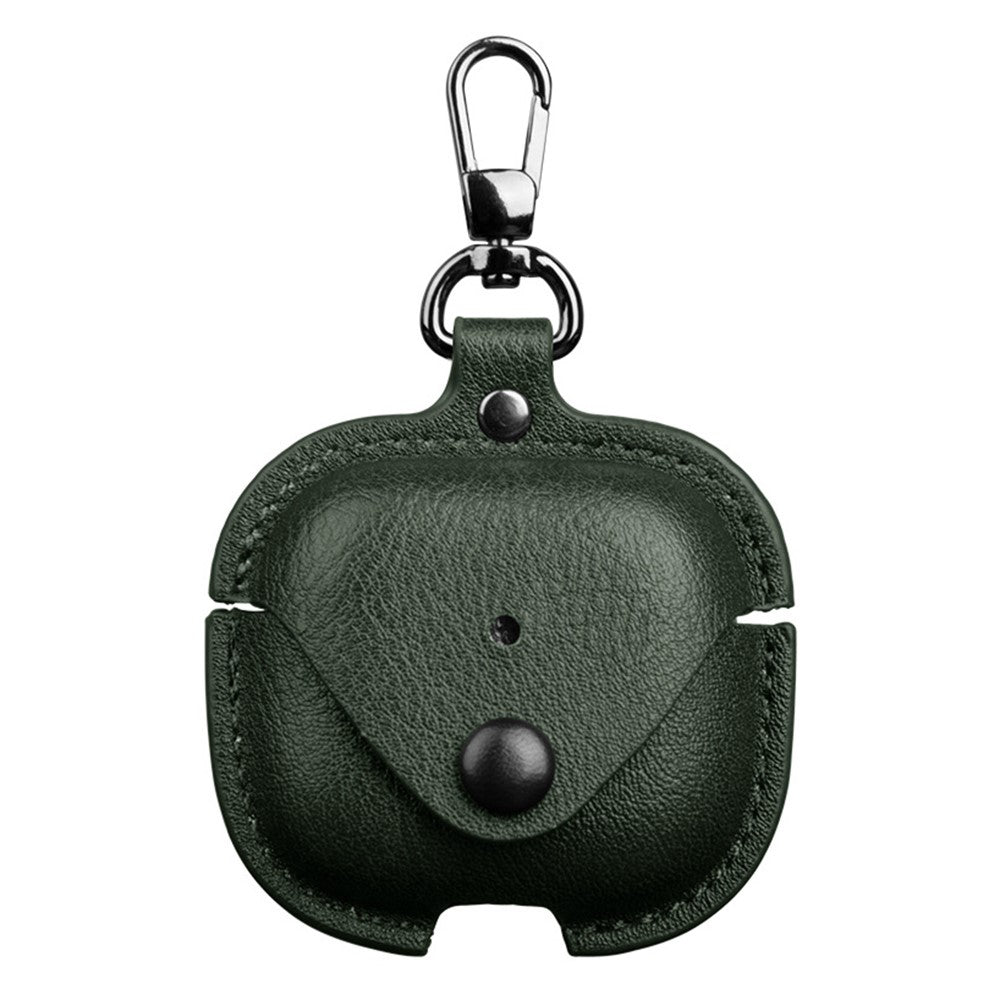 Compatible With  AirPods 5 / 4 Charging Case Cover Leather+PC Earbuds Protective Case - Green