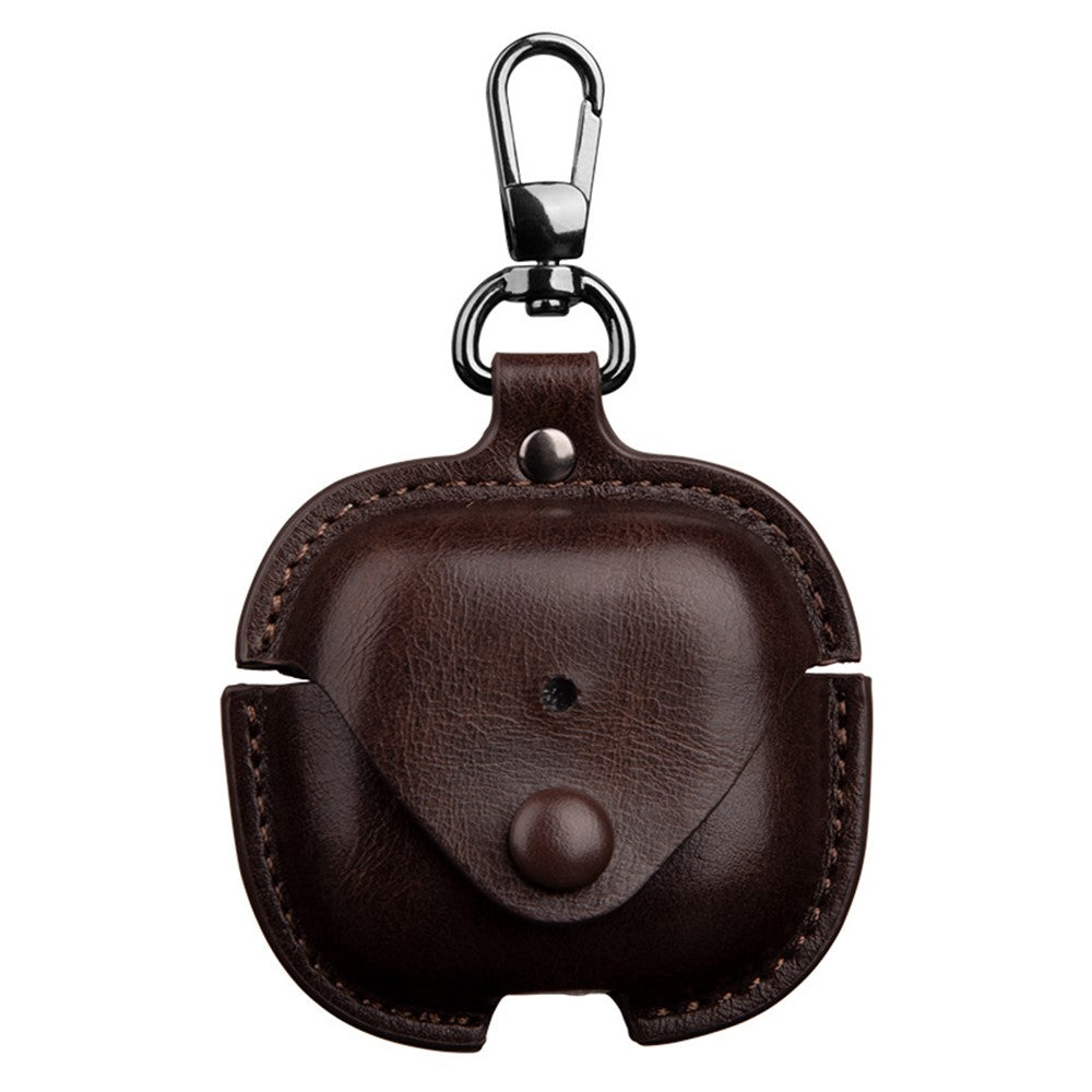 Compatible With  AirPods 5 / 4 Charging Case Cover Leather+PC Earbuds Protective Case - Dark Brown