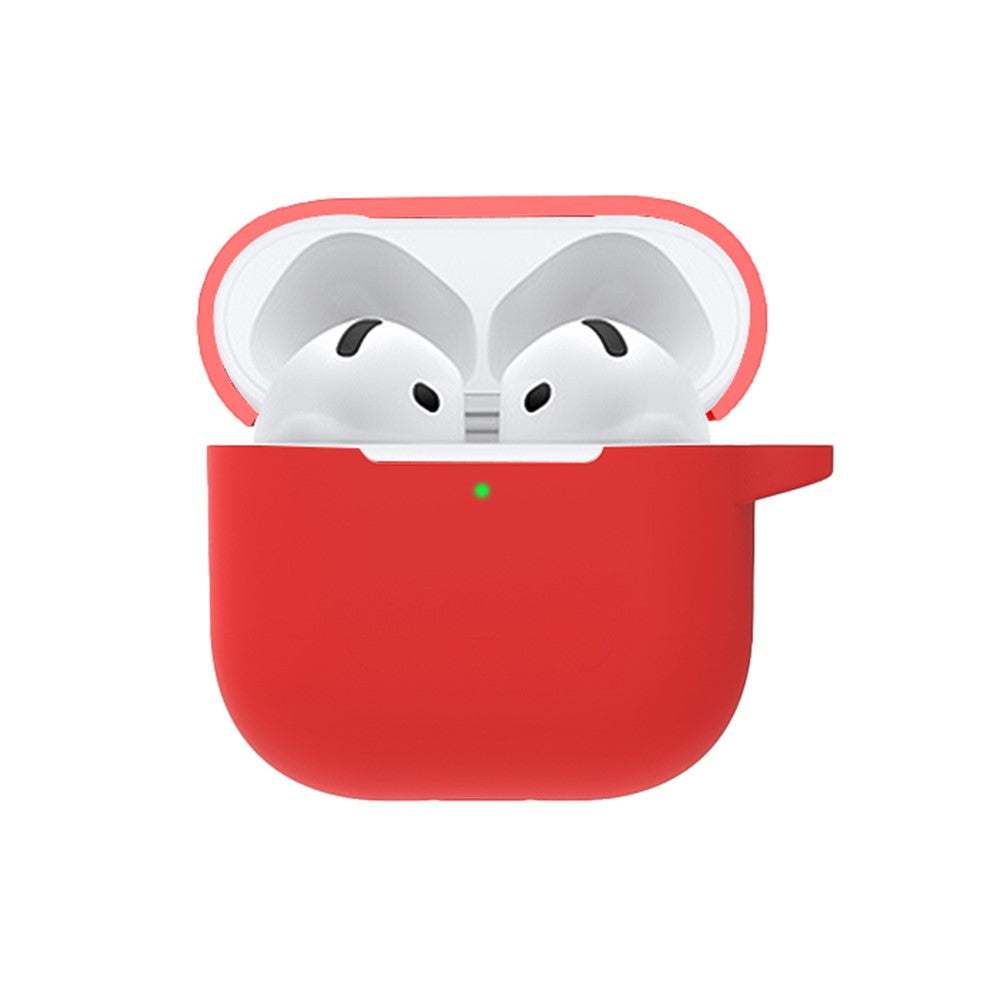 Compatible With  AirPods 5 / 4 Case Bluetooth-compatible Earphone Silicone Case Earbud Protective Cover - Red