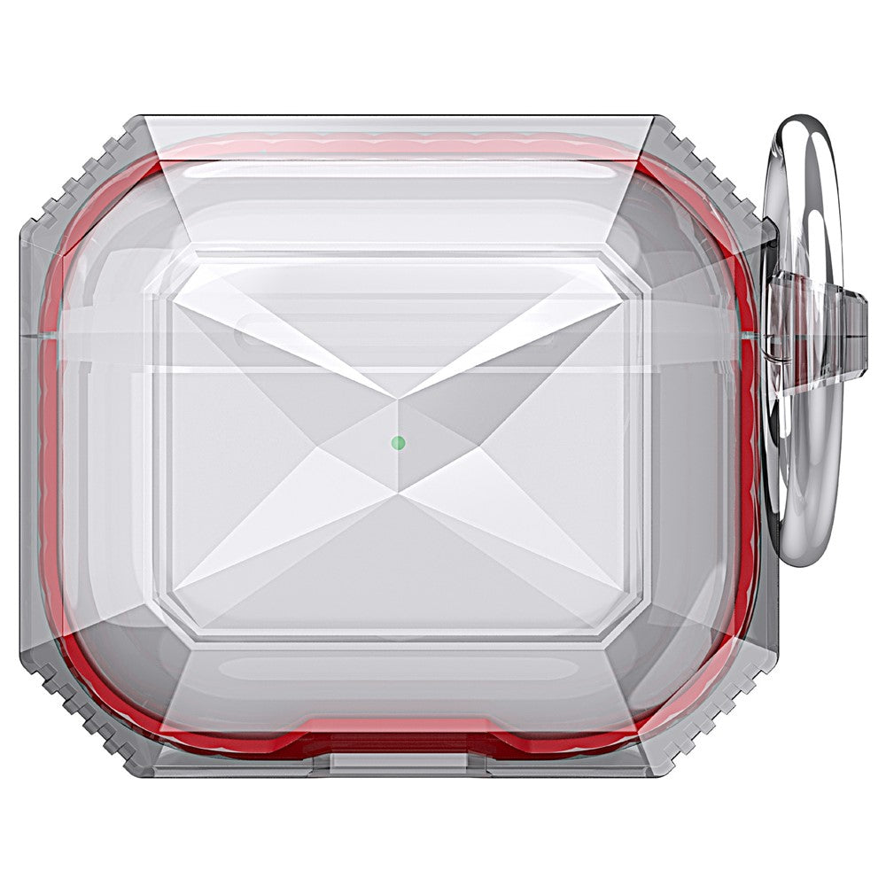 Compatible With  AirPods 5 / 4 Charging Case Cover Contrast Color Bluetooth-compatible Earbuds TPU Case with Buckle - Red