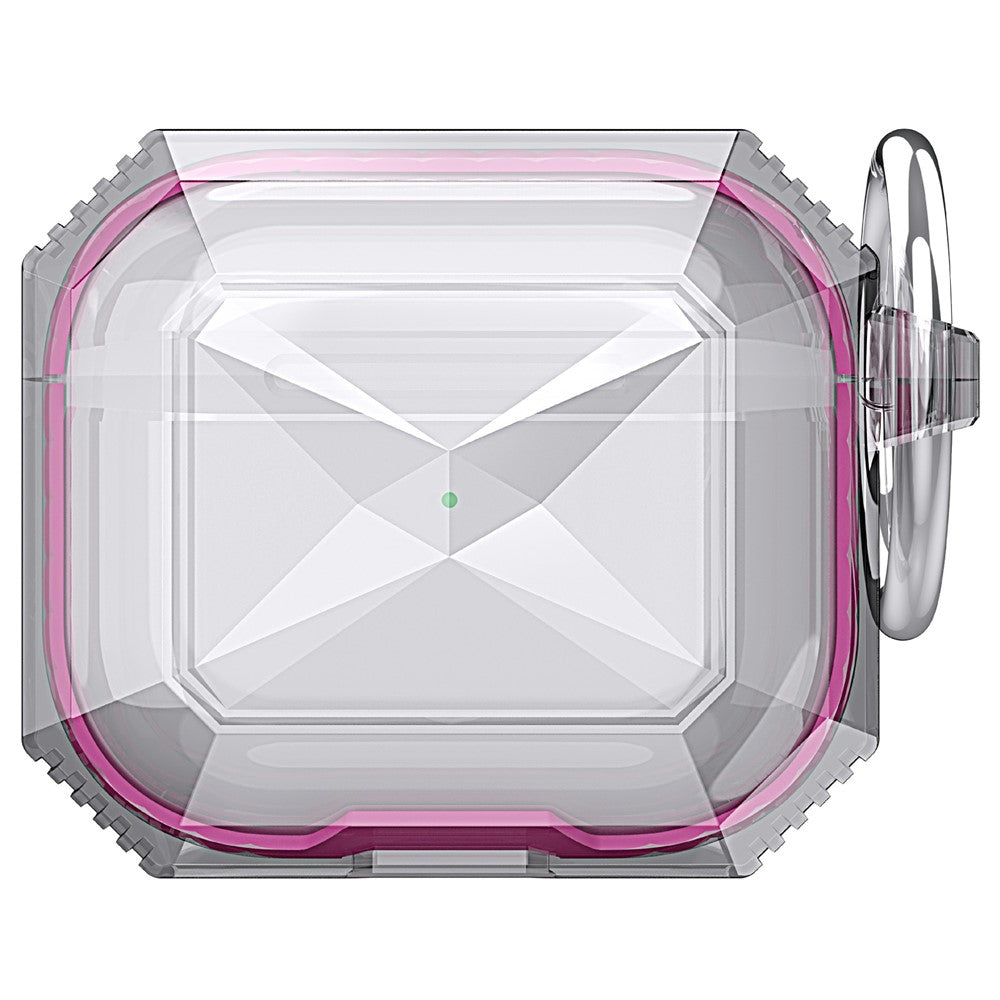 Compatible With  AirPods 5 / 4 Charging Case Cover Contrast Color Bluetooth-compatible Earbuds TPU Case with Buckle - Pink