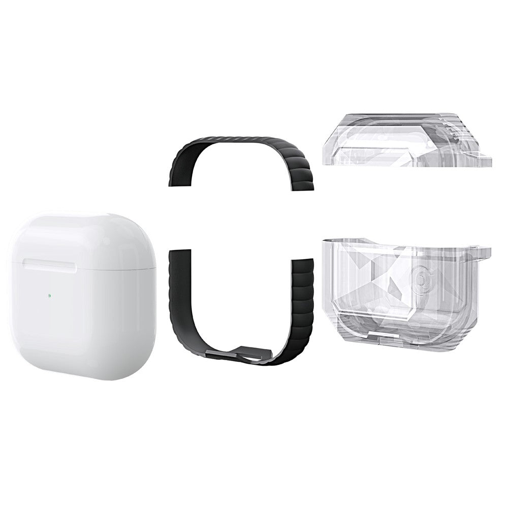 Compatible With  AirPods 5 / 4 Charging Case Cover Contrast Color Bluetooth-compatible Earbuds TPU Case with Buckle - Pink