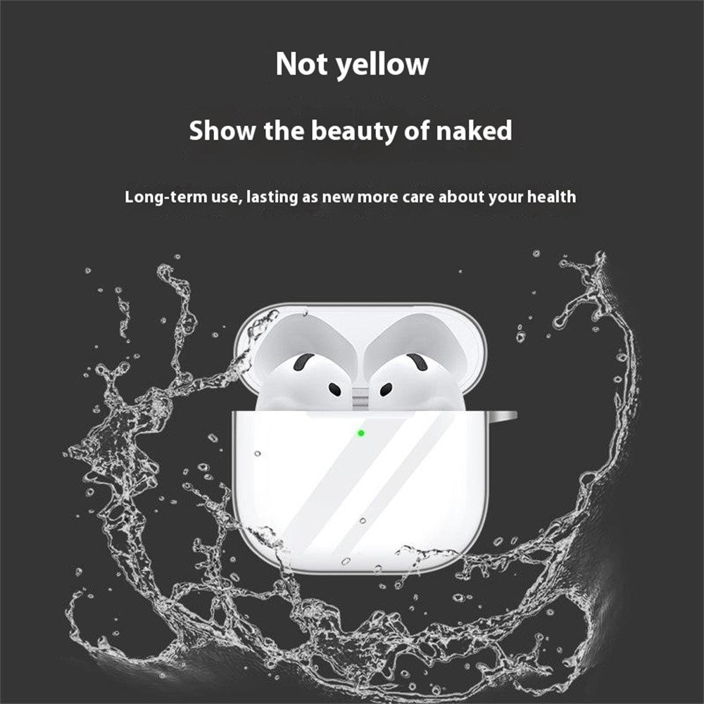 Compatible With  AirPods 5 / 4 Case Bluetooth-compatible Earphone Silicone Case Clear Earbud Protective Cover with Lanyard