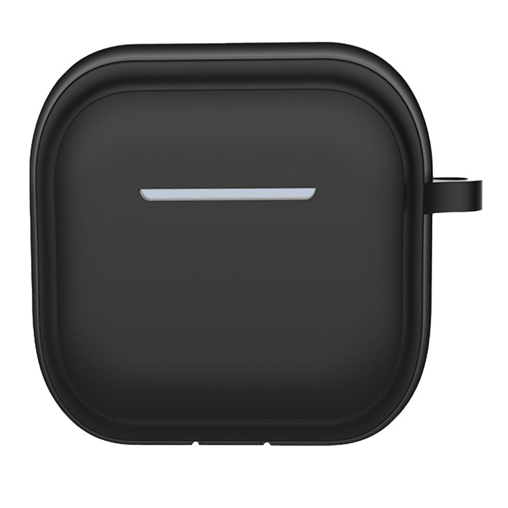 Compatible With  AirPods 5 / 4 Case Bluetooth-compatible Earphone Silicone Case Earbud Protective Cover with Carabiner - Black