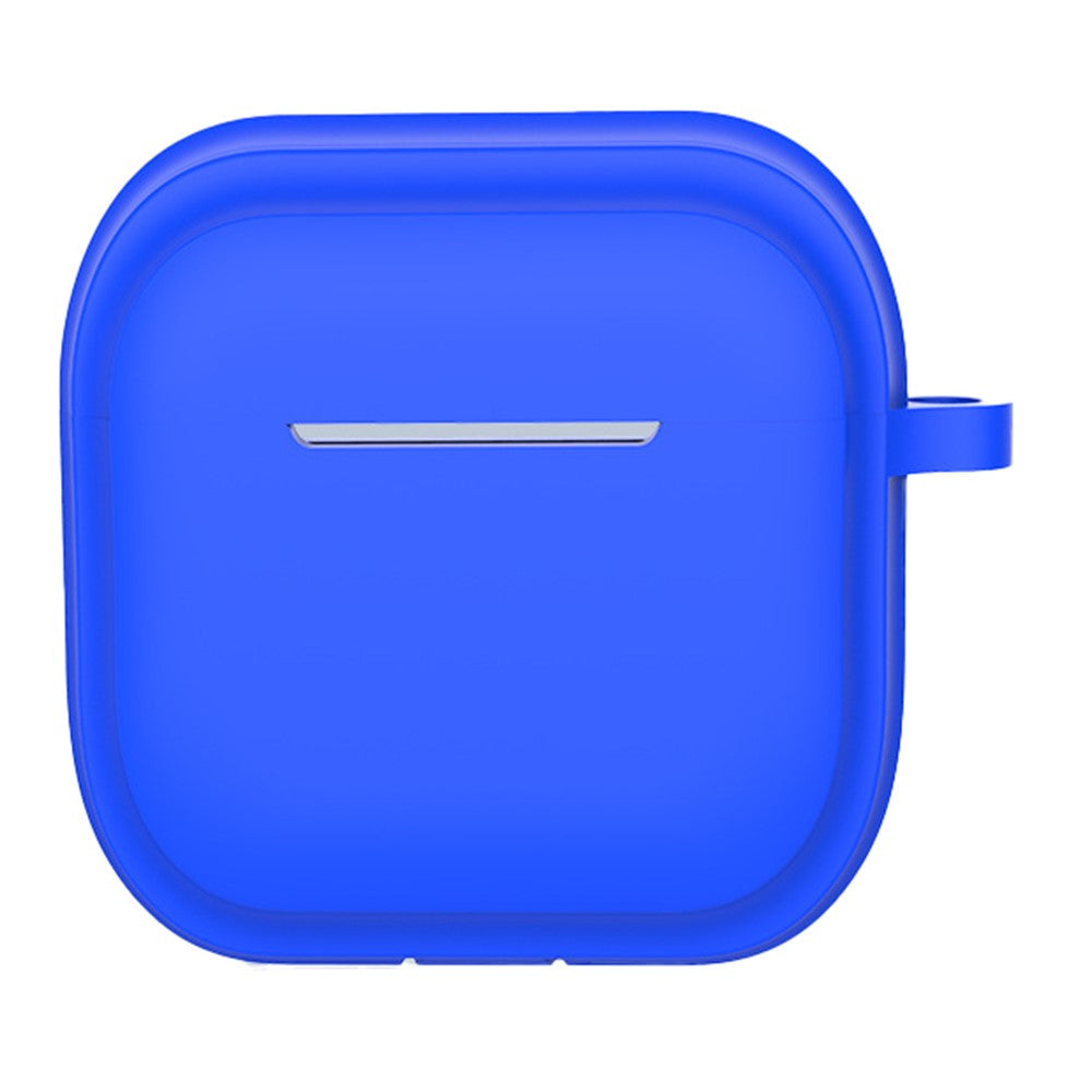 Compatible With  AirPods 5 / 4 Case Bluetooth-compatible Earphone Silicone Case Earbud Protective Cover with Carabiner - Blue