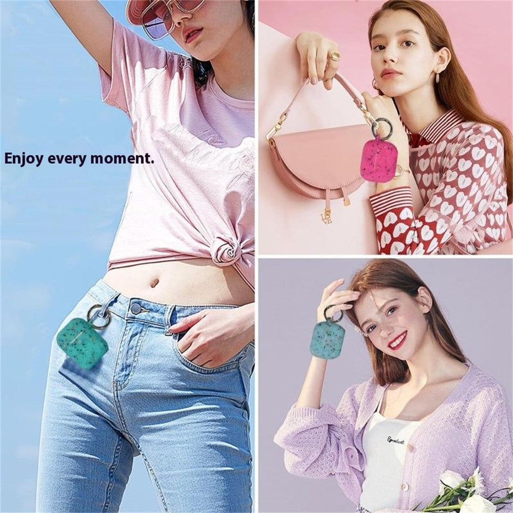 Compatible With  AirPods 5 / 4 Case Bluetooth-compatible Earphone Degradable TPU Case Luminous Earbud Protective Cover with Buckle - White