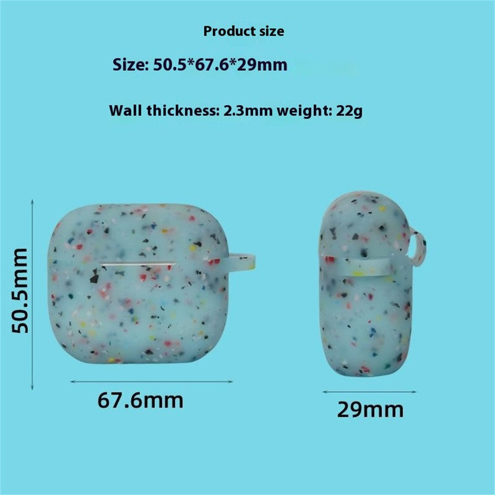 Compatible With  AirPods 5 / 4 Case Bluetooth-compatible Earphone Degradable TPU Case Luminous Earbud Protective Cover with Buckle - Green