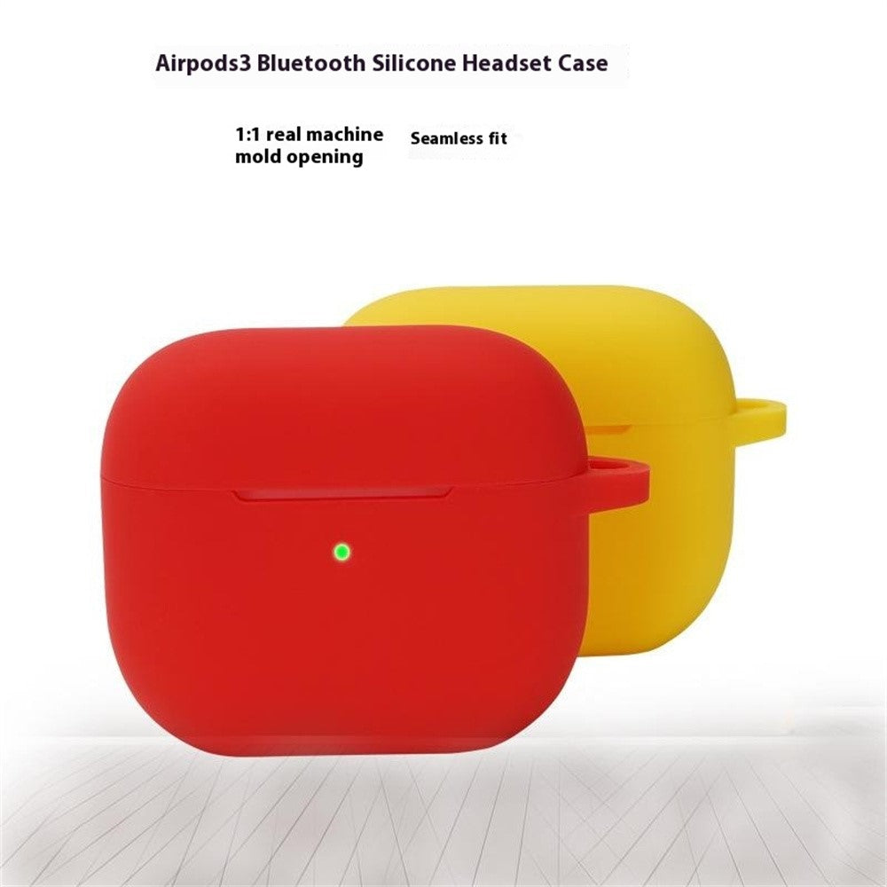 Compatible With  AirPods 5 / 4 Silicone Case Luminous Bluetooth-compatible Earphone Protective Cover with Lanyard - Luminous White