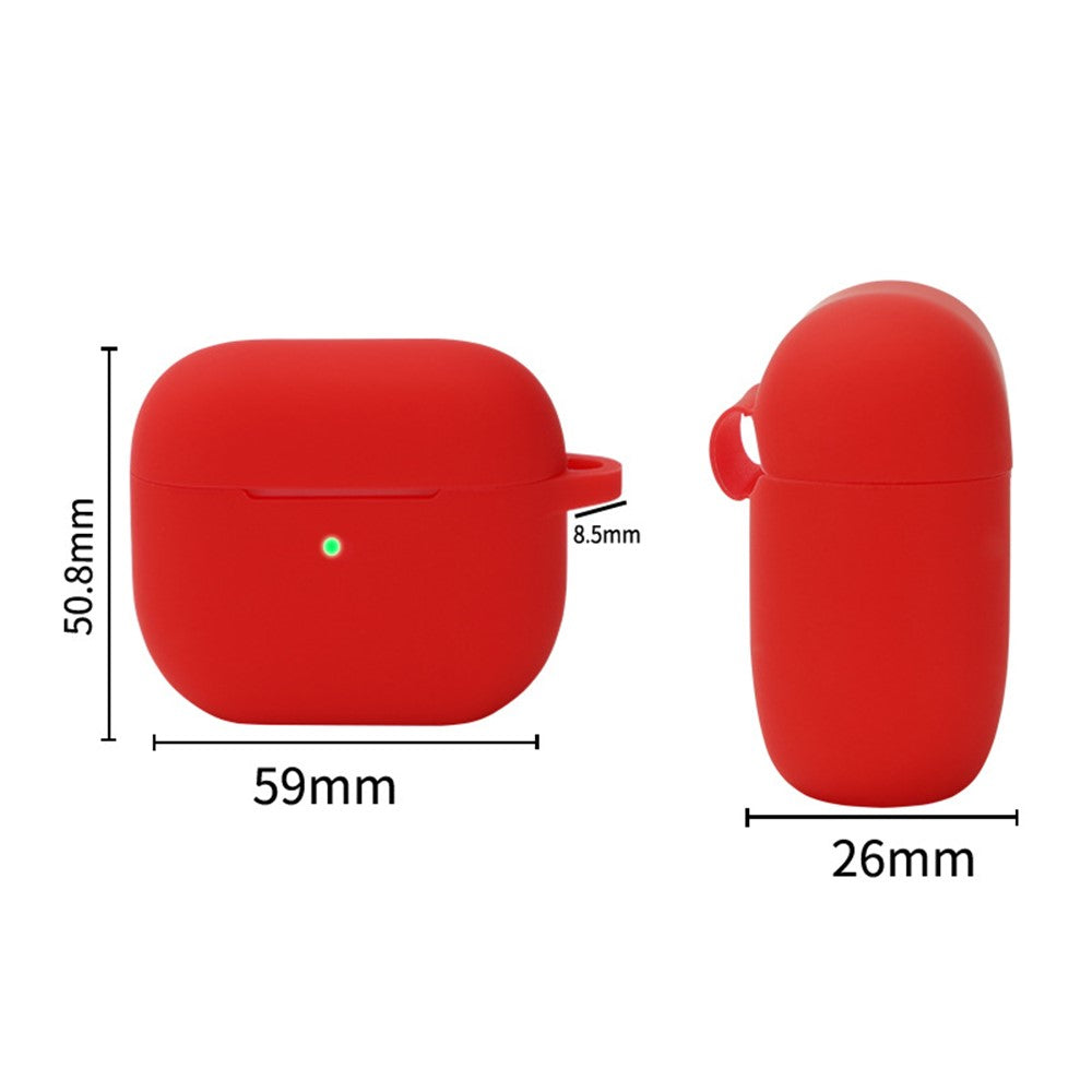 Compatible With  AirPods 5 / 4 Silicone Case Luminous Bluetooth-compatible Earphone Protective Cover with Lanyard - Luminous Yellow