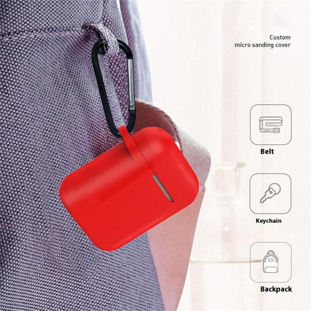 Compatible With  AirPods 5 / 4 Silicone Case Bluetooth-compatible Earphones Protective Sleeve with Hook - Green