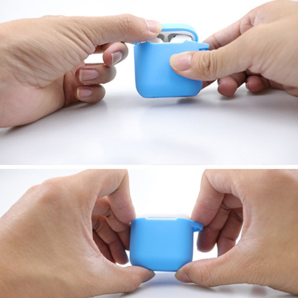 Compatible With  AirPods 5 / 4 Silicone Case Bluetooth-compatible Earphones Protective Sleeve with Hook - Mint Green