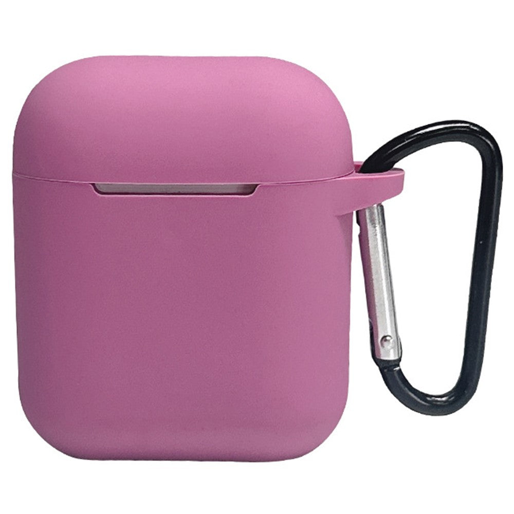 Compatible With  AirPods 5 / 4 Silicone Case Bluetooth-compatible Earphones Protective Sleeve with Hook - Rose