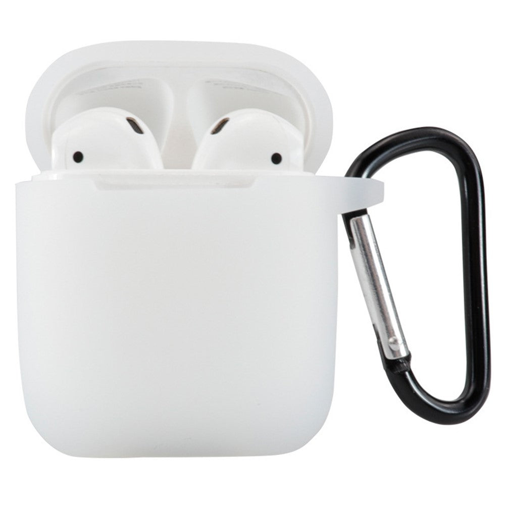 Compatible With  AirPods 5 / 4 Silicone Case Bluetooth-compatible Earphones Protective Sleeve with Hook - Transparent