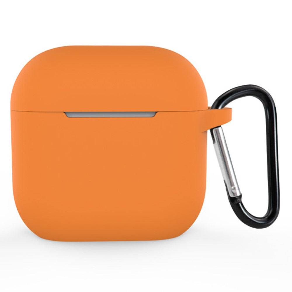 Compatible With  AirPods 5 / 4 Silicone Case Bluetooth-compatible Earphones Integrate Protective Sleeve with Hook - Orange