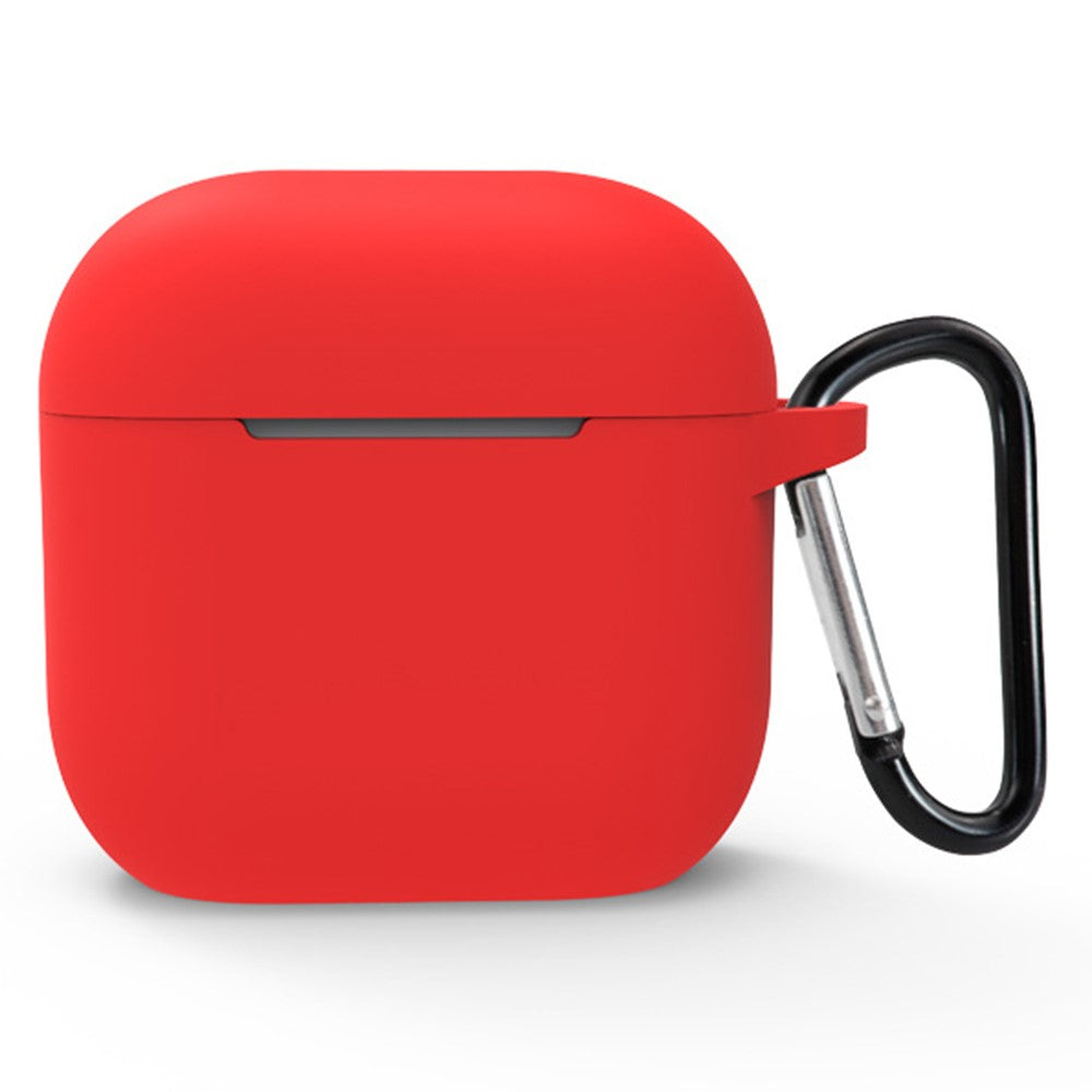 Compatible With  AirPods 5 / 4 Silicone Case Bluetooth-compatible Earphones Integrate Protective Sleeve with Hook - Red