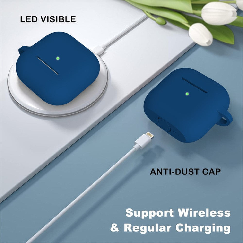 Compatible With  AirPods 5 / 4 Silicone Case Bluetooth-compatible Earphones Integrate Protective Sleeve with Hook - Yellow