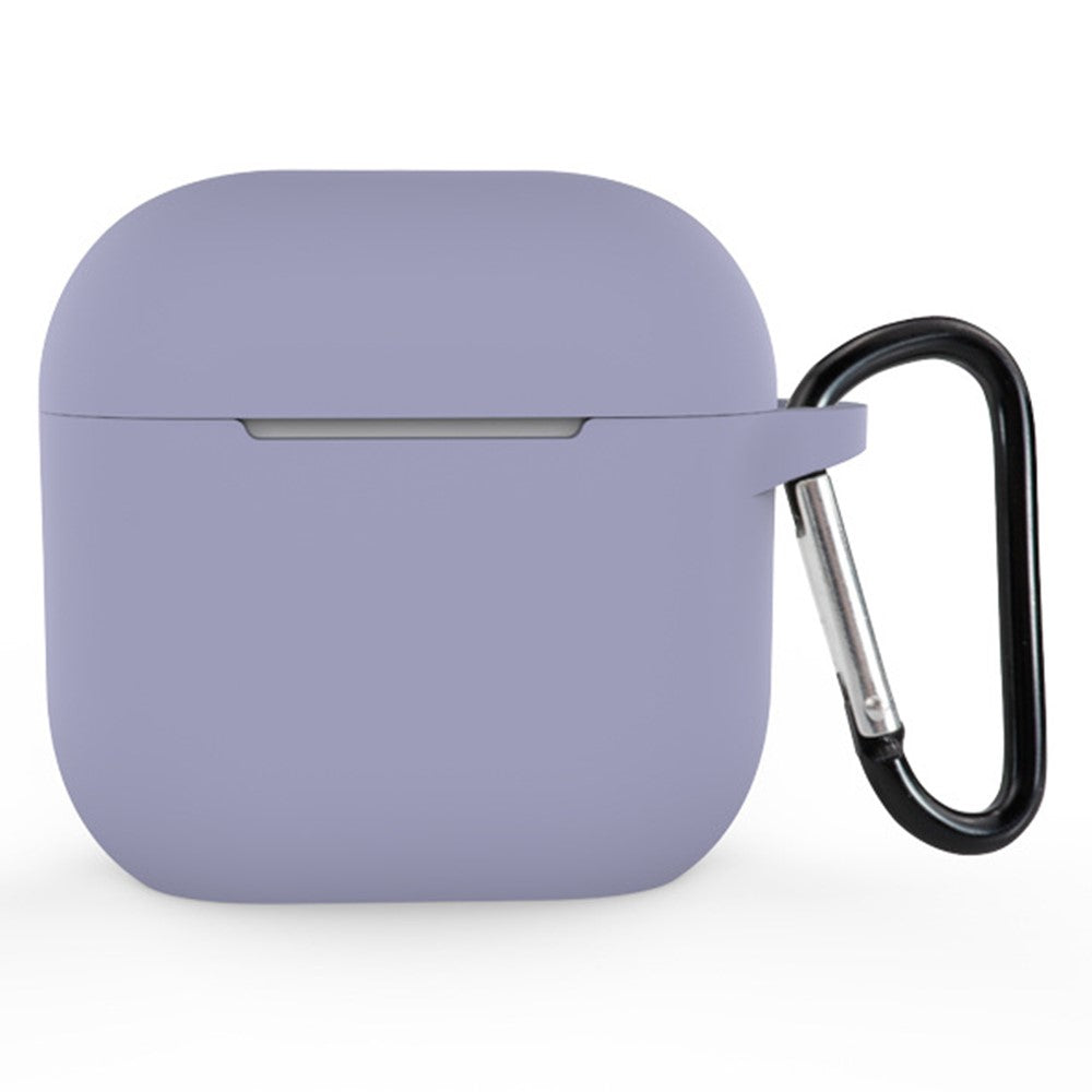 Compatible With  AirPods 5 / 4 Silicone Case Bluetooth-compatible Earphones Integrate Protective Sleeve with Hook - Grey Blue