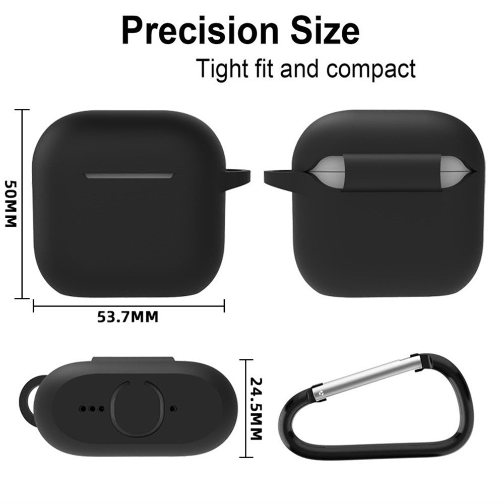 Compatible With  AirPods 5 / 4 Silicone Case Bluetooth-compatible Earphones Integrate Protective Sleeve with Hook - Grey Blue