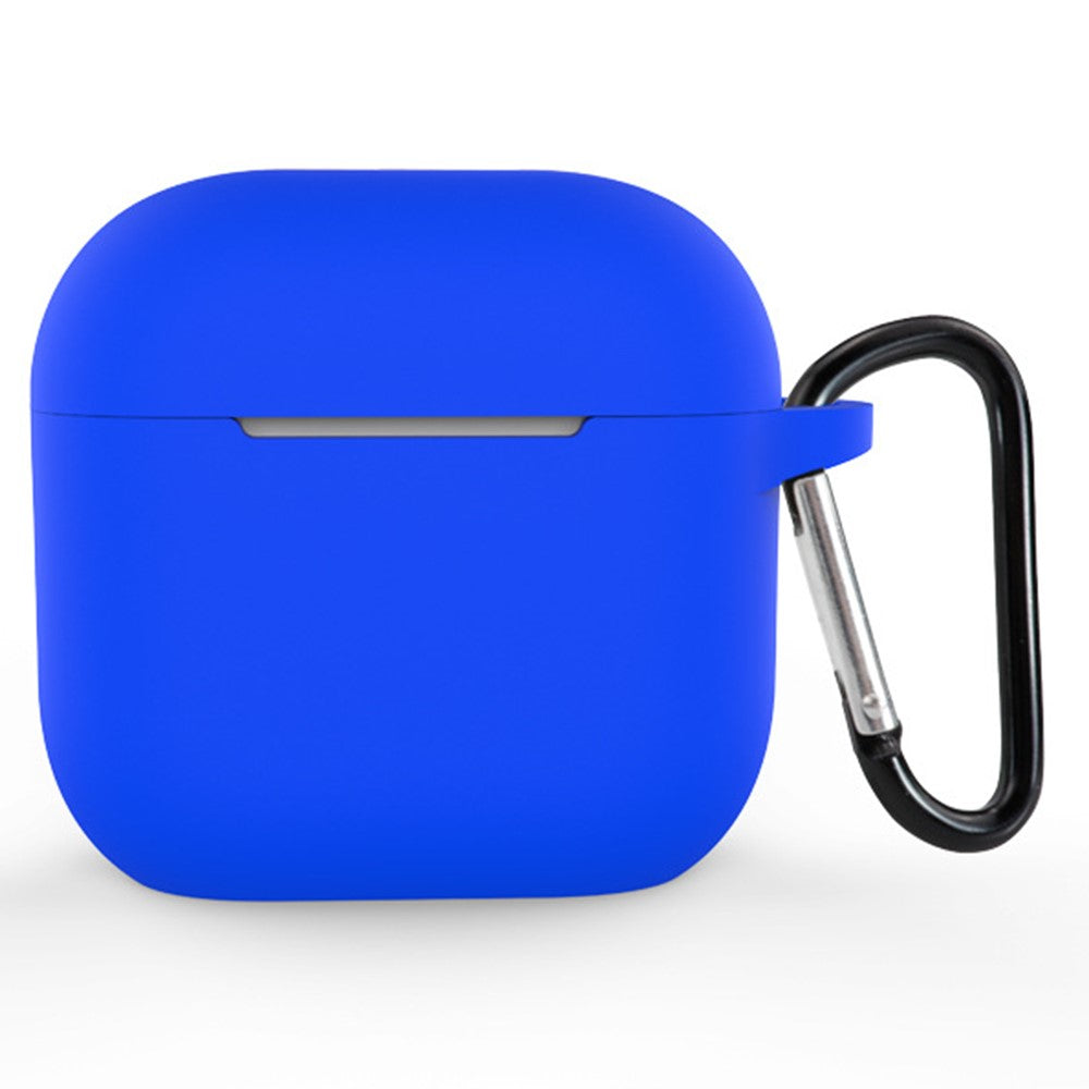 Compatible With  AirPods 5 / 4 Silicone Case Bluetooth-compatible Earphones Integrate Protective Sleeve with Hook - Blue
