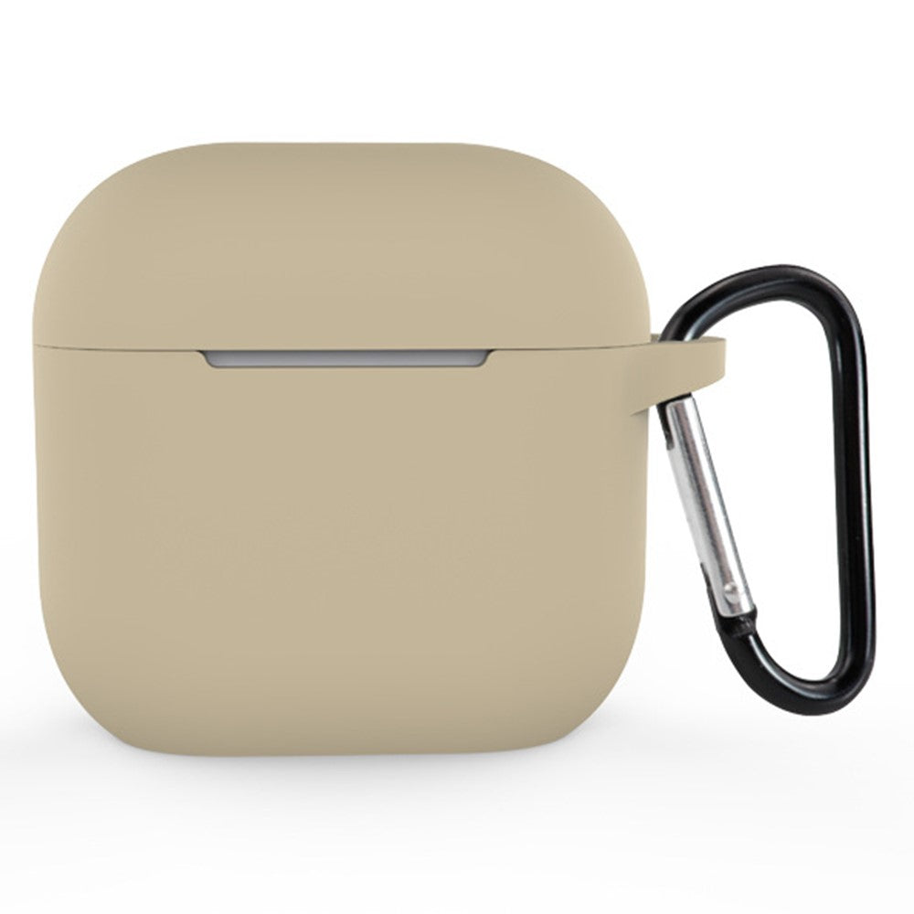 Compatible With  AirPods 5 / 4 Silicone Case Bluetooth-compatible Earphones Integrate Protective Sleeve with Hook - Light Brown