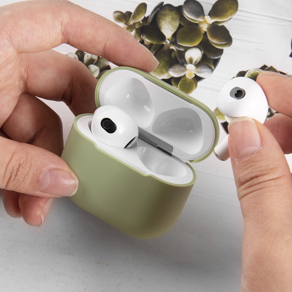 Compatible With  AirPods 5 / 4 Silicone Case Bluetooth-Compatible Earphone Anti-Scratch Protective Cover - Light Grey
