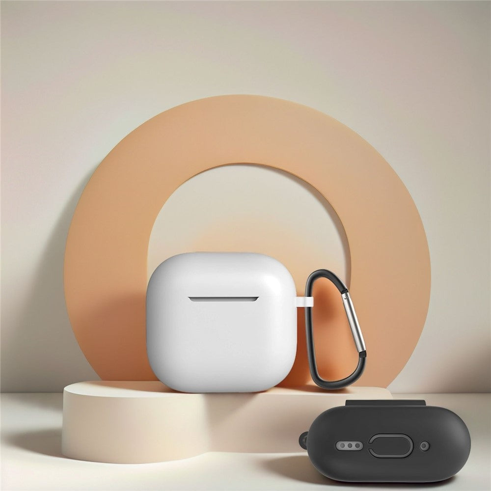 Compatible With  AirPods 5 / 4 Portable Silicone Case with Carabiner Headphone Storage Bag Set - Matcha Green