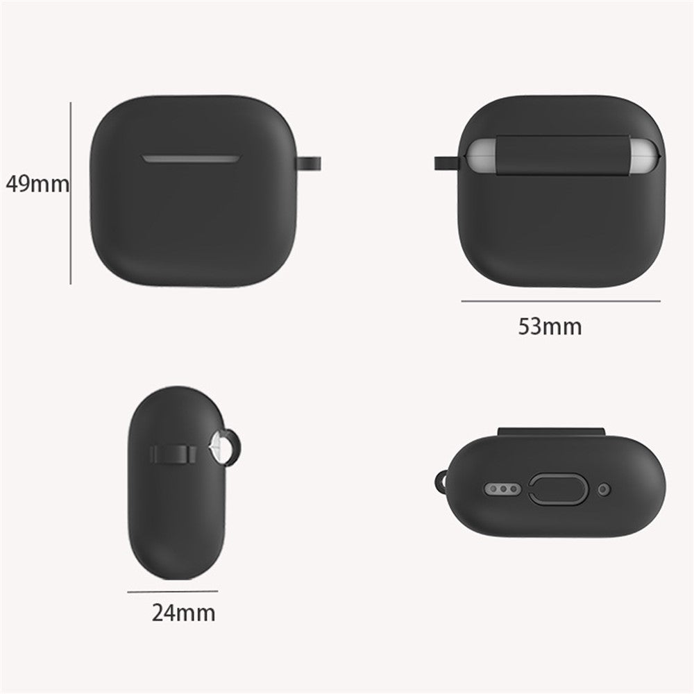 Compatible With  AirPods 5 / 4 Portable Silicone Case with Carabiner Headphone Storage Bag Set - Matcha Green