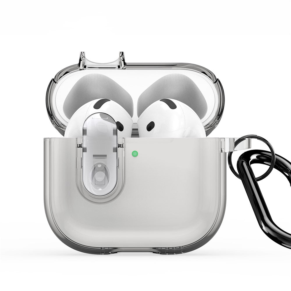 DUX DUCIS Compatible With  AirPods 5 / 4 Earphone Case  PECL Series PC+TPU Bluetooth-compatible Earphone Cover with Hook - Grey