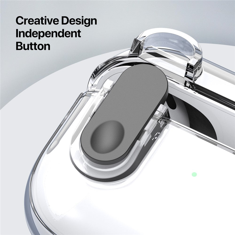 DUX DUCIS Compatible With  AirPods 5 / 4 Earphone Case  PECL Series PC+TPU Bluetooth-compatible Earphone Cover with Hook - Grey